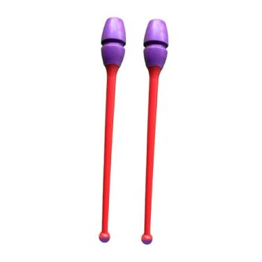 Imagem de oshhni Conjunto de 2 bastões de ginástica rítmica conectáveis ​​para dança artística, com 35 cm de comprimento, ideais para exercícios de rotação e, Style C