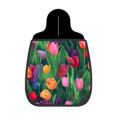 Imagem de Lixeira De Carro Organizador Lixinhocar Tulipas Pintura Jardim