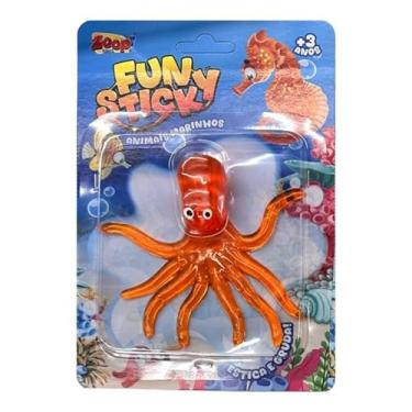 Imagem de Zoop Toys Brinquedo Gruda e Estica Fun Sticker Polvo