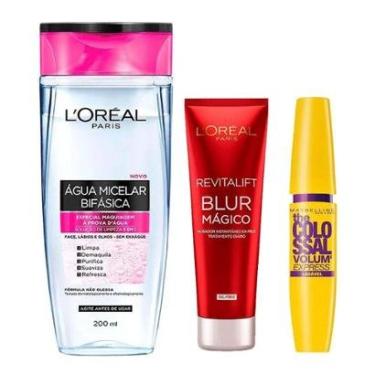 Imagem de L’Oréal Paris + Maybelline Kit - Água Micelar Bifásica + Primer Blur Mágico + Máscara de Cílios Lavá-Feminino