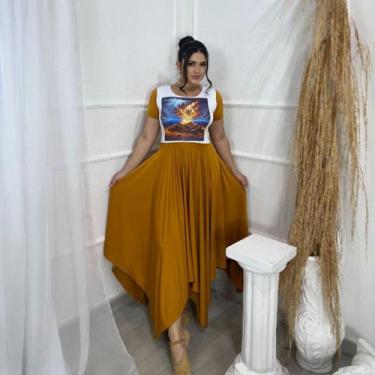 Imagem de Vestido de Dança Coreografia Plus Size SARÇA ARDENTE Moda Evangélica, 