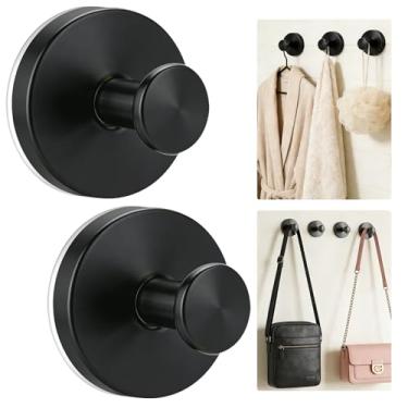 Imagem de Mity rain Ganchos de ventosa para guirlandas de porta, ganchos de guirlanda de metal reutilizáveis para janelas de vidro da porta da frente, suporte forte sem broca, ideal para decorações de portas de