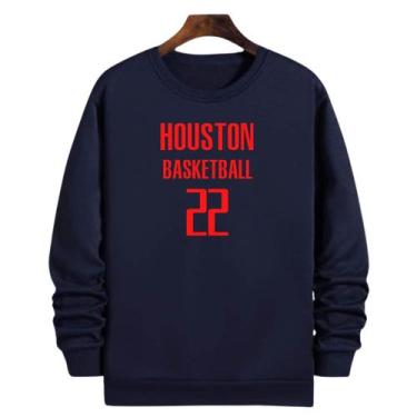 Imagem de Blusa Moletom Gola Basquete Houston Basketball número 22 - Loja Click 