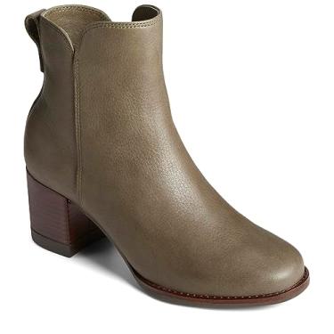 Imagem de Sperry Bota feminina de cano curto com salto Seaport, Oliva, 42