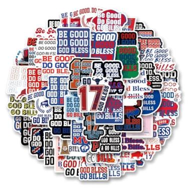 Imagem de 55 peças Be Good Do Good God Bless Go Bills Adesivos engraçados de futebol esportivo decalque de citação inspiradora vinil impermeável para laptop, garrafa de água, skate, scrapbooking, lembrancinhas