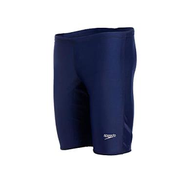 Imagem de Bermuda de Natação, Speedo, Xtra, Lycra Lisa com Lateral Jammer, tamanho P - Azul