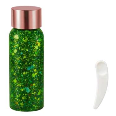 Imagem de Gel Glitter Infantil para Corpo e Cabelo, Pintura Facial em Gel, Maquiagem Brilhante para Festas e Carnaval (Verde)