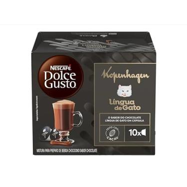 Imagem de Cafe em capsula sabor, café Dolce Gusto língua de gato, café em cápsula Kopenhagen, cápsula de chocolate,