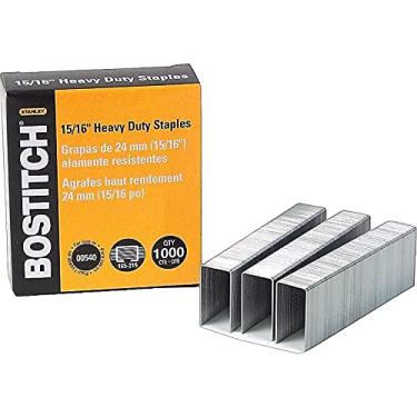 Imagem de Grampeadores resistentes Bostitch 790121, comprimento da perna de 2,4 cm, 1000 grampos/caixa (SB351516HC1M)