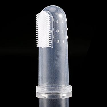 Imagem de Escova de dentes de silicone para limpeza de dentes de bebê, borracha macia, escova de massagem para higiene oral infantil, cerdas seguras de qualidade alimentar, 55 mm de