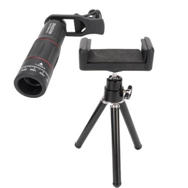 Imagem de Bewinner Kit de Lente Olho de Peixe Macro Grande Angular de Telescópio 28X Com Suporte para Telefone, Compatível Com Universal para Telefones, Ideal para Filmagens Amadoras a