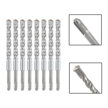 Imagem de Jogo 8 Brocas Sds Plus 18X160 Mm Aço Carbono Tungstênio