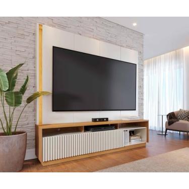 Imagem de Estante Home Theater Ambiente Jordão Off White Freijó - Colibri