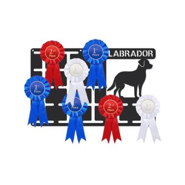Imagem de SUPERDANT Cabide de medalha Labrador Rosetas Show Dog Show Roseta Suporte de Medalhas de Prêmio Personalizado Rack de Metal Preto Suporte de Parede Novo Design Atualizado Presentes para Treinador de