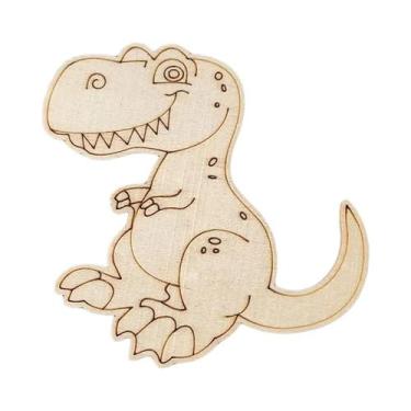 Imagem de Artesanato De Dinossauros De Madeira Para Crianças, 10 Peças, Ornament