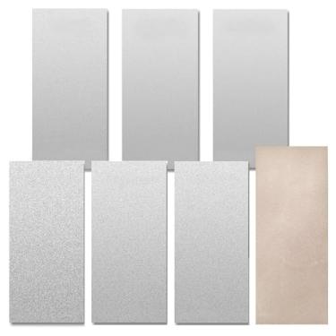 Imagem de 6 peças de pedra de amolar de diamante, placa de afiador de facas de diamante, pedra de amolar para cozinha, afiar bordas cegas, cegas ou cansadas para facas e cinzéis