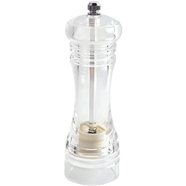 Imagem de Moedor de pimenta portátil doméstico moedor de sal moedor de pimenta com espessura ajustável transparente (tamanho: 15 cm) (uma cor 12,7 cm)