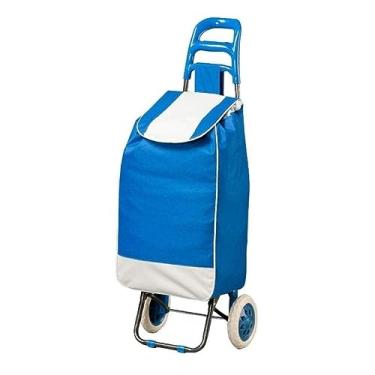 Imagem de LaYiQimn Carrinho dobrável de compras de supermercado, carrinho de escalada, com carrinho utilitário de compras de mercearia, borracha silenciosa, com anéis de roda, carrinho dobrável G