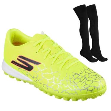 Imagem de Kit Chuteira Society Skechers SKX_1.5 Academy + Par De Meião
