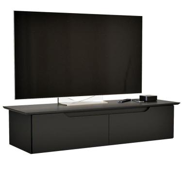 Imagem de Rack Aparador Suspenso Flex Com 2 Portas Flop Preto