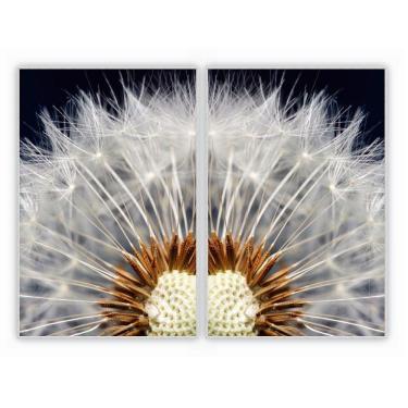 Imagem de Kit Com 2 Quadros Decorativos Florais Com Moldura Para Sala Quarto Escritório 82x122 Floral 002