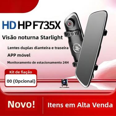 Imagem de Câmera Veicular WiFi HD Com Visão Noturna, DVR, Gravação Em Loop E Mon