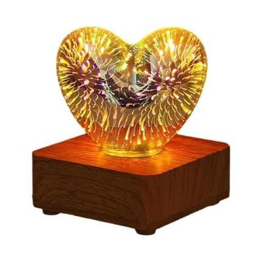 Imagem de Luz Noturna LED 3D De Urso Com Efeito De Fogos De Artifício, Decoração