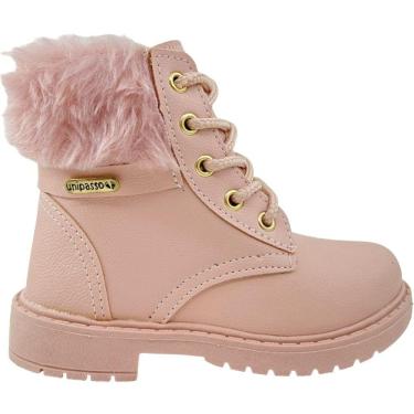 Imagem de Bota Coturno Infantil Menina Casual Dia a Dia com Pelinhos Unipasso 106.04