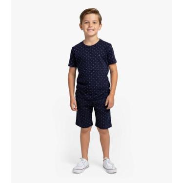 Imagem de Pijama Infantil Camiseta e Bermuda Select Azul, 10, Azul