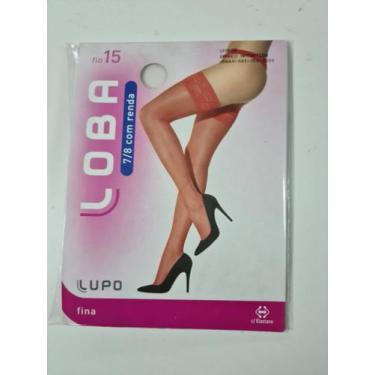 Imagem de Meia 7/8 Com Renda e Silicone Fio 15 Lupo Loba 5660., Preto, G