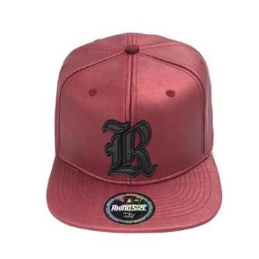 Imagem de Boné Los Rhino Aba Reta Couro Vinho Rhs-447 Rhino Size-Unissex