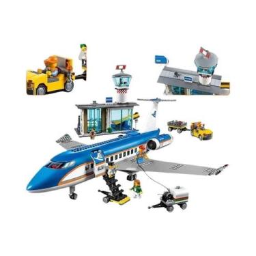 Imagem de Blocos De Montar De Avião E Terminal De Aeroporto, Brinquedos De Tijol