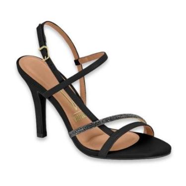 Imagem de Sandália Feminina Vizzano Salto Alto Fino Strass Festa Casual Ref: 6536.205-Feminino