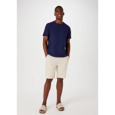 Imagem de Bermuda Básica Masculina Chino Em Linho - Azul 048-Masculino