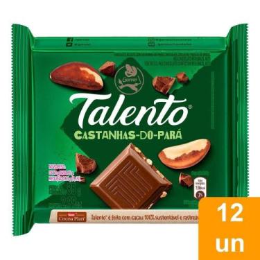 Imagem de Chocolate Garoto Talento ao Leite com Castanha do Pará 85g - Embalagem