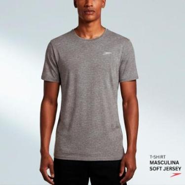 Imagem de Camiseta Masculina Manga Curta Fitness Soft Jersey Speedo - Mescla Grafite-Masculino