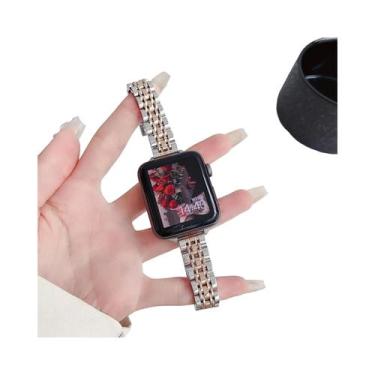 Imagem de Pulseira Slim De Aço Inoxidável Para Apple Watch Ultra 49mm Compatível