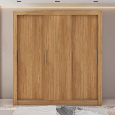 Imagem de Guarda Roupa Casal 3 Portas De Correr Glass Marrom Caemmun - CAEMMUN M