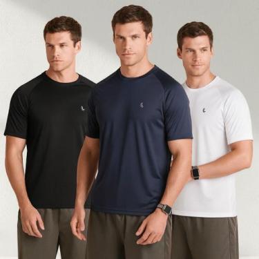 Imagem de Kit Com 3 Camiseta Lupo Fitness Academia exercício funcional Masculina