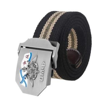 Imagem de Cinto De Lona 3D Masculino Com Fivela De Metal, Cinto Tático Militar D