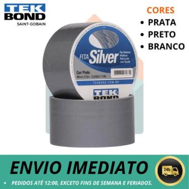 Imagem de Fita Silver Tape Multiuso Reforçada 5 Metros Cores TekBond, Cinza