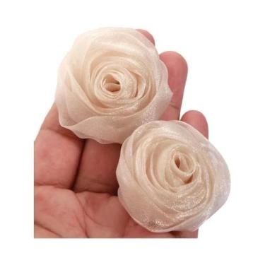 Imagem de Flores Artificiais De Seda De 5cm, 10 Peças Para Vestido De Noiva, Dec