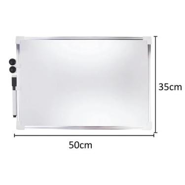 Imagem de Lousa Quadro Branco Magnético Moldura Alumínio Com Caneta Apagador E I