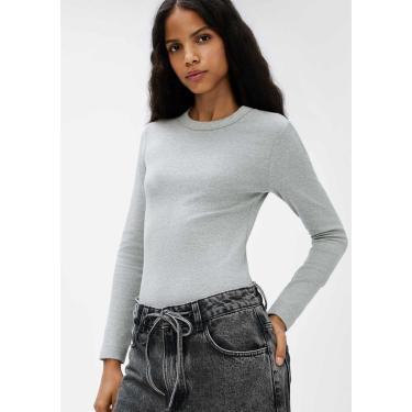 Imagem de Blusa Hering Manga Longa Slim Em Ribana Feminina-Feminino