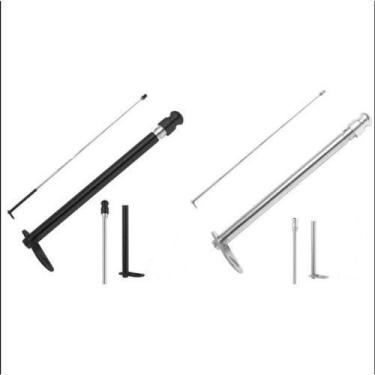 Imagem de Antena Corta Pipa para Moto em Retrovisor Aço Inox 7 Estágios Compatív