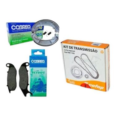 Imagem de Kit Relação Honda Biz 125 + EX ATE 2017 + Lona + Pastilha - COFAP
