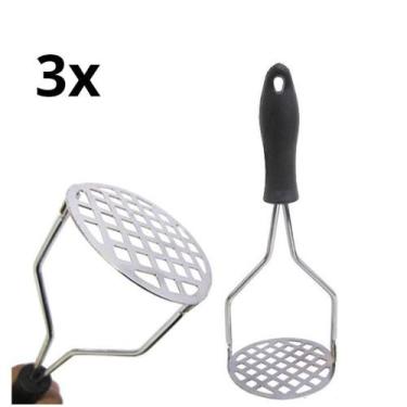 Imagem de Amassador de Batatas Manual Multiuso em Aço Inox com Cabo Plástico par