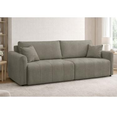 Imagem de Sofa 3 Lugares Retratil Reclinavel 230cm Linho Aveludado Ferrara Ferguile
