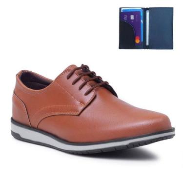 Imagem de Sapato Masculino Social Casual Derby Oxford Super Leve e Macio + Carte