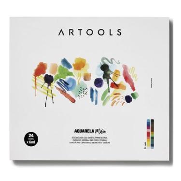 Imagem de Tinta Aquarela Em Tubo Misci Estojo C/ 24 Cores 6ml Artools